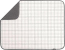 S&T INC. Dish Drying Mat XL, 18” x 24”, Absorbent Microfiber Kitchen Counter Mat, Dish Drying Pad for Dishes, Utensils, Pots and Pans, Extra Large, Stitched Plaid by CozyNest Decor