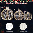 Tangkula Christmas LED Light Balls for Tree (3 Pack), Outside Lighted Sphere with 180 Warm White & 180 Cold White Lights, Holiday Lighted Decorations, Christmas Sphere Balls for Indoor Outdoor Decor by CozyNest Decor
