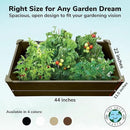 Raised Garden Bed - 2x4 ft Planter Box - Weathered Wood HDPE - No Tools Needed - DIY Kit for Urban Gardening, Flowers, Herbs & Vegetables - Made in The USA by GreenHaven Gardens
