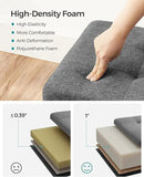 SONGMICS Storage Ottoman Bench, Foldable Foot Rest with Legs, 15 x 43 x 15.7 Inches, End of Bed Bench, Storage Chest, Load up to 660 lb, for Living Room, Bedroom, Entryway, Slate Gray ULSF018G01 by CozyNest Decor