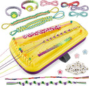 Chilpals Friendship Bracelet Making Kit for Girls,Arts and Crafts for Kids Ages 8-12,Birthday Gifts Ideas for Girl 7 8 9 10 11 Year Old - 2 in 1 Bracelets String Maker Toys Set (Yellow) by TinyTreasures Baby Boutique