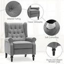 Mid Century Wingback Recliner Chair for Adults, Modern Linen Fabric Push Back Recliner Chairs with Button Tufted Upholstered Back & Footrest, Manual Recliner Chais for Living Room, Nursery, Gray by CozyNest Decor