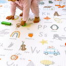 Cushmat Stylish Reversible Foam Play Mat (Large, Alpha - Palm Char) - Soft, Waterproof, Durable Play mat for Infants, Babies, Toddler, Kids & Grownup - 6.5ft x 4.5ft by TinyTreasures Baby Boutique