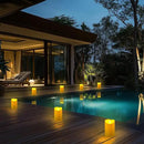Homemory 4"x6" Outdoor Waterproof Flameless Candles with Timers and Remote Control, Battery Operated Candles, LED Plastic Candles, Dark Ivory, Set of 2 by CozyNest Decor