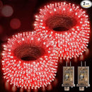 Hezbjiti 2 Pack 1000 LED 403 FT Christmas String Lights Outdoor, 8 Lighting Modes IP44 Waterproof Fairy Lights with Timer and Dimmable Function for Party Tree Decorations (Red, Clear Wire) by GreenHaven Gardens