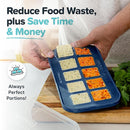 Souper Cubes 2 Tbsp. Silicone Freezer Molds - Perfect for Storing Garlic, Herbs, Ginger, Pesto, Tomato Paste, Lemon Juice, Purees and More - Silicone Baby Food Freezer Tray - Blueberry – 1-Pack by TinyTreasures Baby Boutique