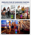 Karaoke Machine for Adults, Portable Bluetooth Speaker with 2 Wireless Microphones, Portable PA System with Disco Lights for Big Party, Outdoor, Ideal Gifts for Family, Music Lover by TinyTreasures Baby Boutique