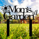 Custom Patio Meta Sign with Stake, Bee and Butterfly Decoration, Farmhouse Yard Art - Personalized Gardener Name, Gift for Mom & Grandma by CozyNest Decor