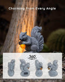Solar Garden Statue – Hand-Painted Resin Squirrel on Pinecone with Glowing LED Acorn – Charming Yard, Patio & Balcony Decor – Gift for Mom, Grandma & Garden Lovers by CozyNest Decor