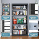Bookcase, 5-Shelf Industrial Bookshelf, Large Storage Space, Adjustable Bookshelves, Perfect for Living Room, Home Office, Garage, Ideal for Home Office Upgrade by CozyNest Decor