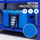 TAILI Extra Large Moving Bags, 2 Pack Blue Heavy Duty Totes For Storage with Visible Window, Wrap Around Handles, Storage Bags for Space Saving, Alternative to Moving Boxes by TinyTreasures Baby Boutique