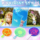 Lenwen 16 Pcs Giant Bubble Wands Kit Big Maker Toy Large Gigantic Bubble Wands with Refill and Tray for Summer School Birthday Outdoor Playtime Fun Activity Party Favors (Various) by TinyTreasures Baby Boutique