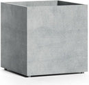 Reglito Cube Planter – Fiberglass Indoor/Outdoor and Weather-Resistant Large Planter (Concrete Stone, 35.4" L x 35.4" W x 36" H) by GreenHaven Gardens