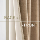 MIULEE 100% Blackout Linen Textured Curtains for Bedroom Solid Thermal Insulated Copper Brown Grommet Room Darkening Curtains & Drapes Luxury Decor for Living Room Nursery 42 x 63 Inch (2 Panels) by TinyTreasures Baby Boutique