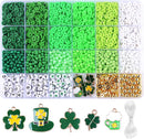 St.Patrick's Day Polymer Clay Beads Bracelet Making kit, 3480pcs 24 Style Cute Fun Beads Charms for Jewelry Necklace Earring Making DIY Accessories for Women Girls by TinyTreasures Baby Boutique