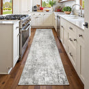 Washable Area Rugs 2'x6' Non-Slip Modern Abstract Soft for Living Room Entryway Bedroom Nursery, Print Pattern, Gray White Grey by TinyTreasures Baby Boutique