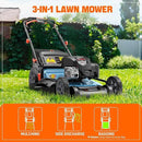 SENIX LSSG-H2 22-Inch Self Propelled Gas Lawn Mower with 163 cc 4-Cycle Engine, 3-in-1 Rear Wheel Drive Variable Speed Lawnmower, 6-Position Height Adjustment by GreenHaven Gardens