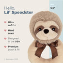 Bearington Baby Lil’ Speedster - 5.5 Inch Sloth Plush Stuffed Animal Soft Ring Rattle, Sloth Baby Stuff - Newborn Toy Plush Animal by TinyTreasures Baby Boutique