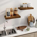 Floating Shelves, 8 Inch Deep Floating Shelves, 24"W x 8"D Wall Shelves Set of 2, Rustic Wood Floating Shelf for Home Decor, Deep Storage Shelves for Kitchen, Bedroom, Living Room, Rustic Brown by CozyNest Decor