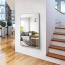 36x55inch Bathroom Mirror, Silver Rectangle Mirror with Thin Metal Frame, Large Rectangular Wall Mirrors for Bathroom, Living Room, Hair Salon, Big Mirror Hang Horizontal/Vertical by CozyNest Decor