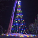 Christmas Decoration Lights, Outdoor Christmas String Lights 320 LED 11.5 Ft Waterfall Tree Lights with Big Star Topper 8 Light Modes for Christmas New Year Holiday Garden Yard Indoor Outdoor Decor by GreenHaven Gardens