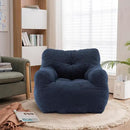 Recaceik Bean Bag Chairs, Tufted Soft Stuffed Bean Bag Chair with Filler, Fluffy Lazy Sofa, Imperial Lounger Giant Bean Bag Chair for Bedroom, Living Room, Blue, Large by CozyNest Decor