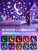 One Fire Star Projector Night Light for Kids Room, Bluetooth Speaker+Remote, 48 Lighting Cool Star Light Projector, Kids Room Decor, Christmas Gifts by TinyTreasures Baby Boutique