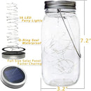 Solar Mason Jar Lights 30 Led,6 Pack Large-Size Solar Hanging Glass Jar Starry Fairy Lights,Solar Lanterns for Outdoor Patio Party Garden Decor Lights (Jars and Handles Included) by GreenHaven Gardens