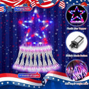 4th of July Decorations Lights, Red White Blue String Lights 320 LED 11.5 Ft Flag Stars Patriotic Light with Big Star Topper Waterproof 8 Light Modes for Indoor Outdoor Memorial Day Independence Day by GreenHaven Gardens