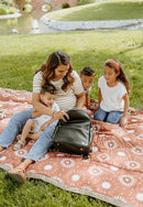 Little Unicorn 5'x10' XL Outdoor Family Picnic & Beach Blanket | Durable & Water-Resistant Fabric | Compact Fold & Easily Wipes Clean | Zipper Pocket (Sun Baked) by TinyTreasures Baby Boutique
