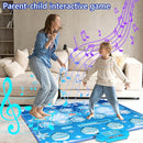 Kids Dance Mat Toys - 2-Player Dance Pad Gifts for Girls Boys Toddlers 3 4 5 6 7 8 9 + Year Old Electronic Dancing Mat Floor Games Toy with Music Light Christmas Birthday Gift (Frozen Blue) by TinyTreasures Baby Boutique