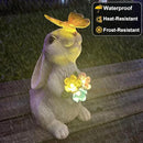 YODY Solar Garden Statues Outdoor Decor- Yard Decorations for Patio, Balcony, Backyard, Lawn Ornaments - Rabbit Figurines with LED Light- Unique Birthday House Warming Gifts for Women, Mom, Grandma by CozyNest Decor