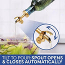 COOK WITH COLOR Glass Olive Oil Bottle Dispenser - 2 Pack- 17oz Oil and Vinegar Cruet - Olive Oil Carafe Decanter for Kitchen by CozyNest Decor