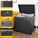 Deck Box Large Outdoor Storage for Patio Furniture,Outdoor Cushions,Garden Tools,Picnic Supplies and Pool Supplies,Waterproof,Resin,Lockable (Black, 31 Gal) by CozyNest Decor