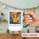 Personalized Coffee Mug, Custom Photo Caricature Gift, Funny Customized Coffee Gift for Men & Women, Custom Mugs with Pictures, Green 15oz Father's Day Mug by TinyTreasures Baby Boutique