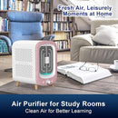 Jafanda Air Purifier for Home Bedroom 780sq ft, HEPA & Activated Carbon, Air Cleaner with Fragrance Sponge & Nightlight for Smoke, Allergies, Dust, Odor, VOC, Pet Dander, Pollen, Office, Desktop, Pink by TinyTreasures Baby Boutique