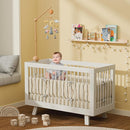 Crib Mobile Arm with Music Box,32.5 Inch Crib Mobile Stand,Wooden Mobile Arm for Crib (2 Modes,360°Adjustable,100% Beech Wood) Baby Crib Mobile for Boy and Girl by TinyTreasures Baby Boutique