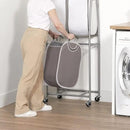 Neatfreak - 2 Tier Vertical Rolling Laundry Cart - Rolling Storage Cart On Wheels With 4 x Tote Hampers For Laundry, Towels, Blankets & Bathroom Organization - Quad Laundry Sorter by CozyNest Decor