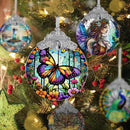 Butterfly Stained Glass Suncatcher, Jocidea Butterfly Ornament, Butterfly Christmas Ornament, Holidays Ornaments, Christmas Tree Ornament, Butterfly Decor, Gifts for Butterfly Lovers by GreenHaven Gardens