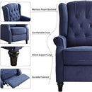 EBELLO Pushback Recliner Chair, Fabric Armchair Push Back Recliner with Rivet Decoration, Single Sofa Accent Chair for Living Room, Bedroom, Navy Blue by CozyNest Decor