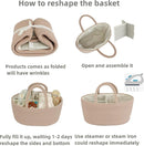 Diaper Caddy Organizer Cotton Rope Baby Basket Nursery Storage and Portable Tote Bag for Car Ideal Baby Shower Gifts and Registry Must-Have for Newborn Essentials light konjak by TinyTreasures Baby Boutique