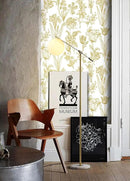 Dimoon 393"x17.3" Floral Wallpaper Peel and Stick Flowers Golden White Contact Paper Thicken Waterproof Modern Self Adhesive Plants Wallpaper Removable Wall Paper Shelf Vinyl Roll by GreenHaven Gardens