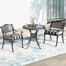LVTXIII Patio Chair Cushions 22"x22"x3", Water-Repellent Outdoor Seat Cushions for Patio Furniture, Square Chair Pads with Ties for Home Garden Decoration, Set of 2, Cabana Black by GreenHaven Gardens