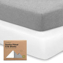 KeaBabies 2-Pack Organic Crib Sheets for Boys, Girls - 52x28 Fitted Crib Mattress Sheet Neutral, Breathable Jersey Cotton Cover for Baby Bed, Toddler Mattress, Soft & Cute Prints (Cloud) by TinyTreasures Baby Boutique