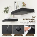 Deep Floating Shelves for Wall | 24 Inch Wide x 12 Inch Deep Black Floating Shelves | 24W x 12D Rustic Wood Wide Wall Shelves | Bookshelf Laundry Shelf TV Shelf by CozyNest Decor
