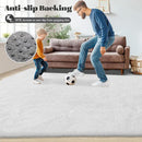 6x9 Area Rug for Living Room: Fluffy Shag Soft Washable Rugs Large Fuzzy Plush Indoor Carpet for Bedroom Nursery Playroom Kids Girls Boys Room (White, 6'x9') by TinyTreasures Baby Boutique
