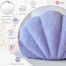Lavender Seashell Throw Pillows, Shell Shaped Throw Pillows, 13 Inch Soft Home Decorative Pillow Plush Cushion for Bed Couch Living Sofa Room Decor Accent Throw Pillow by CozyNest Decor