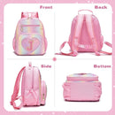 I IHAYNER Kids Glitter Lightweight Backpack for School Travel & Daycare, Toddler Backpack for Girls 3+ Preschool Kindergarten Elementary Kids Backpack-Rainbow Pink J by TinyTreasures Baby Boutique