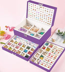 Earrings Jewelry Box for Girls, 5 Layers Jewelry Organizer with Earring Holder Organizer for Girls Earring Organizer Jewelry Boxes for Women Earrings and Necklaces Jewelry Box Organizer Purple by TinyTreasures Baby Boutique