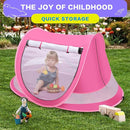 Baby Beach Tent with Baby Hat, Pop Up Toddler Travel Bed with Sun Hat for Boys or Girls, Sun Shade for Toddler Camping, Infant Portable Sun Shade, Summer Beach Baby by TinyTreasures Baby Boutique